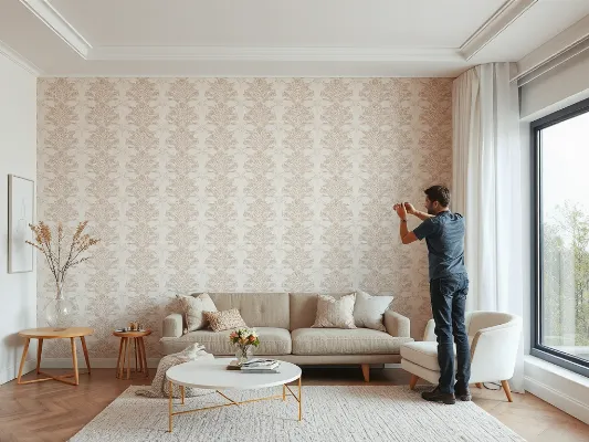High-quality wallpaper installation